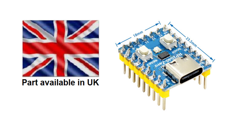 Raspberry Pi RP2040-Zero microcontroller (Chinese 3rd party microcontroller)