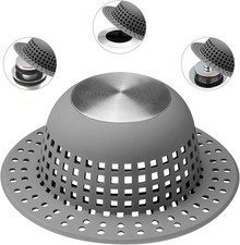 Shower Drain Hair Catcher, Bathtub Drain Cover Foldable Silicone Shower  Tub Pr