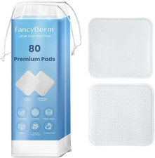 80 XL Cotton Facial Pads Makeup Remover Rounds Toner Nail Polish Remover