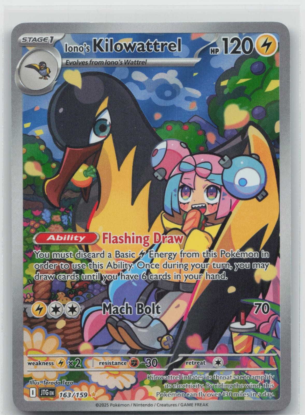 IONO'S KILOWATTREL 163/159 Illustration Rare JOURNEY TOGETHER HOLO NM
