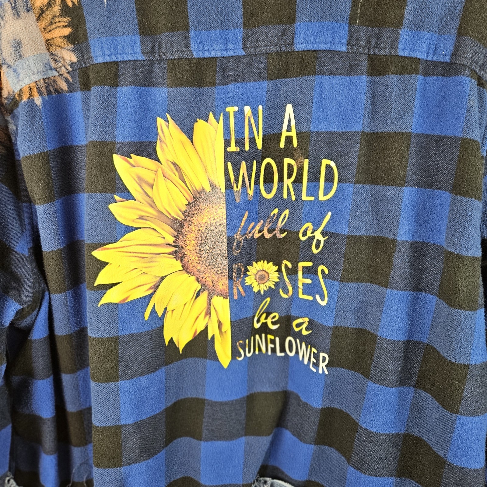 American Eagle Plaid Flannel Shirt womens Size XXL Tunic Custom Details Boutique