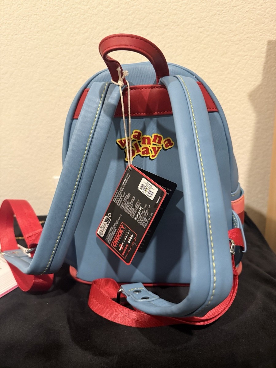 Loungefly Chucky Good Guys Light Blue Kids Backpack with Red Accents Loungefly Child main image 2