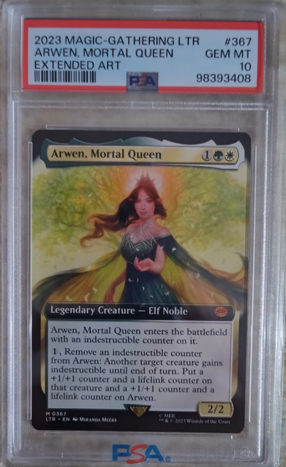 2023 MTG Lord of the Rings Arwen #367 PSA Gem Mint 10 Collectible Card
