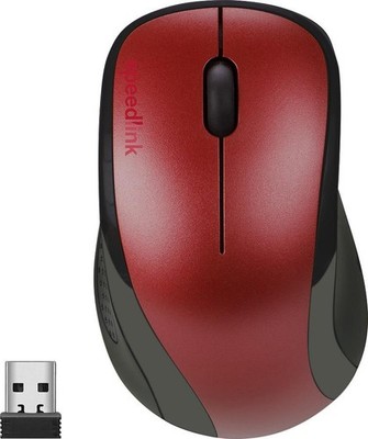 SPEEDLINK KAPPA 3 Tasten Maus Funkmaus Ergonomisch Kabellos Rot 1600 DPI