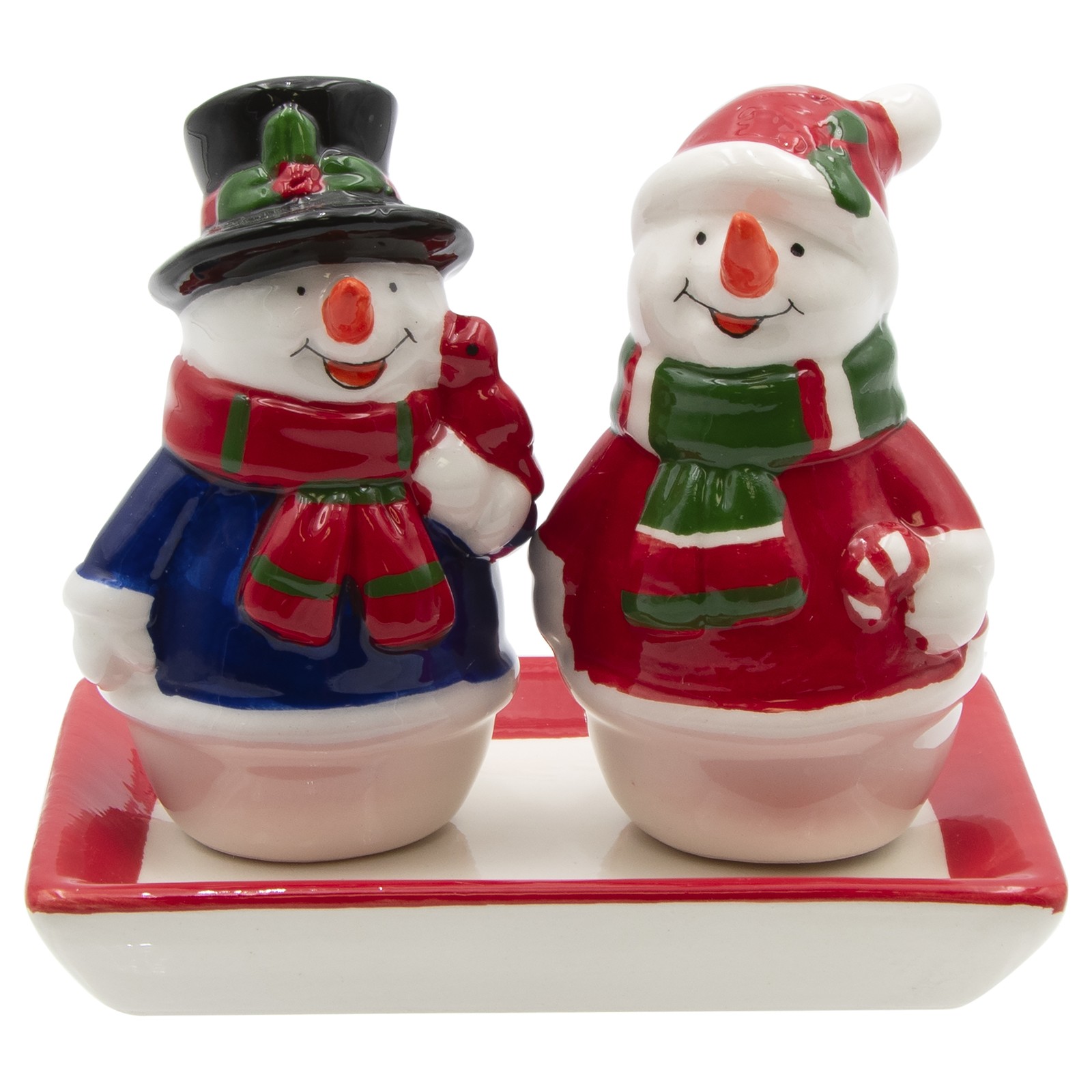 Набор настольных шейкеров Winter Wonderland Ceramic Snow Couple с подносом 2490₽