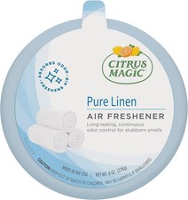 Citrus Magic 8 oz Solid Air Freshener - Eliminates Odors with Pure Linen Scent