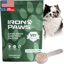 Iron Paws Human-Grade Superfood For Dogs Premium Greens Powder Supplement Fo...