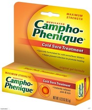 6 Pack Campho Phenique Maximum Strength Cold Sore Treatment Gel 0.23 Oz Each
