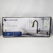 Glacier Bay Paulina Pull-Down Sprayer Kitchen Faucet  Dispenser in Matte Black