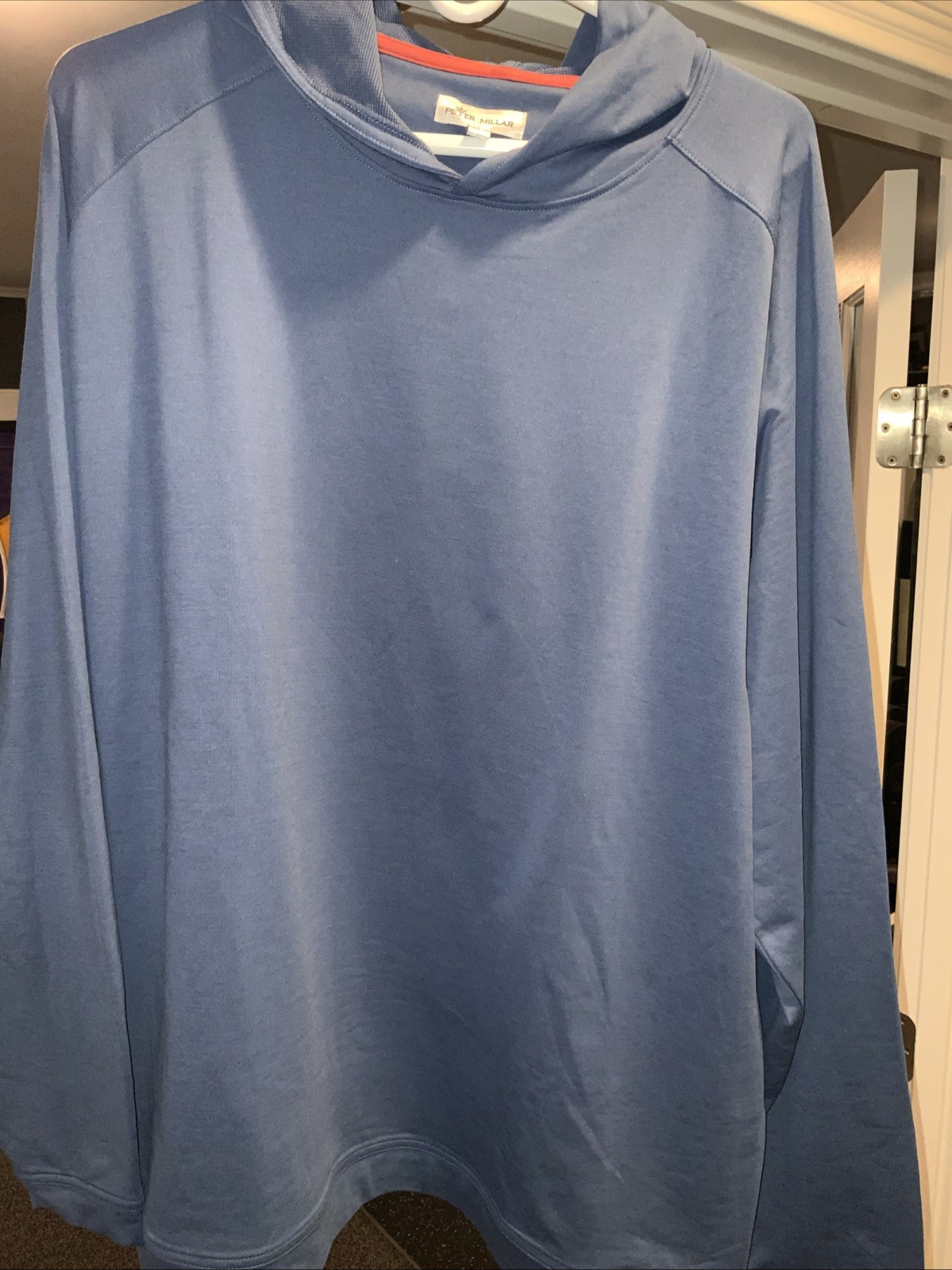 Peter Millar Pine Performance Hoodie Blue Xxl MS2… - image 1