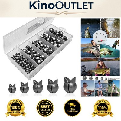 120PCS  Lead Fishing Weights - Removable Sinkers for Ultimate Versatility