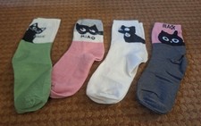 4 Pairs Cat Socks for Women 4-7