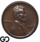 1927-S Lincoln Cent Wheat Penny, Choice AU++