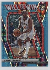 2020 Panini Mosaic Will to Win Fluorescent Blue Prizm 3/15 Kawhi Leonard #3 1pz3