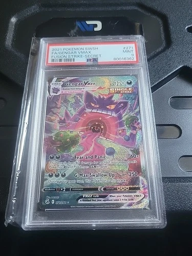 Gengar VMAX Fusion Strike Alternate Art Secret Rare Full Alt Art #271 PSA 9 Mint