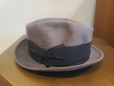 Vintage Borsalino Diamante Antica Casa Gray Hat Italy 6