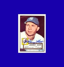 Johnny Hopp 1983 Topps 1952 Topps Reprints #214 - Yankees - Signed AUTO