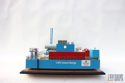 LNG Barge Model Ship   Offshore Energy Platform   Handmade