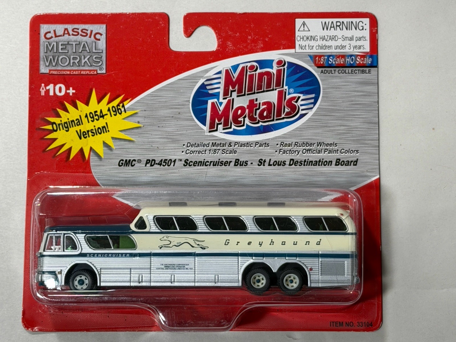 CMW Mini Metals GMC PD 4501 Scenicruiser Bus St. Louis Sealed Vintage Original