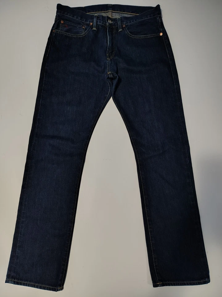 Polo Ralph Lauren Jeans Men's 31x30 Slim Fit Straight Blue Denim Dark Wash - Image 2 of 4