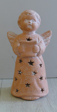 Keramikengel Weihnachtsengel Teelichthalter 23 cm