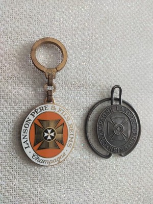 Schlüsselanhänger + Geldscheinklammer Lanson Champagner Schlüsselanhänger キーホルダー