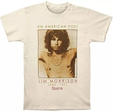 NEW The Doors Jim Morrison American Poet Vintage White T shirt Size S 5XL