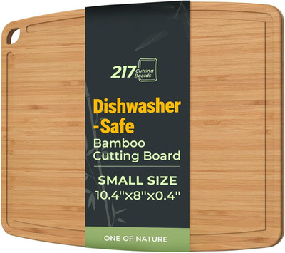 Dishwasher Safe Bamboo Cutting Board Lightweight Wood Chopping Board with Juice