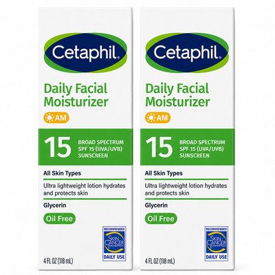 Cetaphil Daily Facial Moisturizer SPF 15 4 Fl Oz Pack of 2
