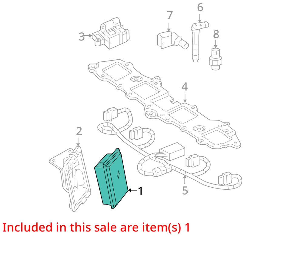 Módulo de control del motor Chevy Equinox 2008-2009 3,4 L OEM Foto 4 de 4