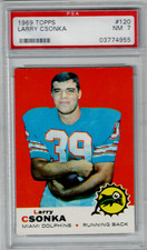 1969-Larry Csonka RC Miami Dolphins HOF Rookie PSA NM 7 #120 Very Nice! N/R