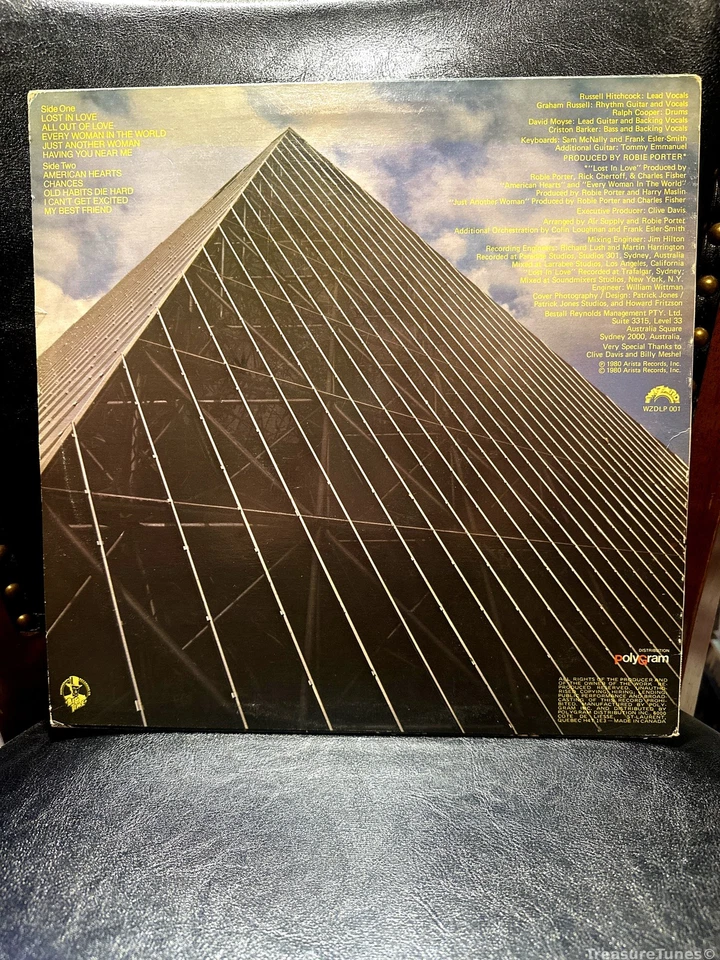 Air Supply - LP de vinilo Lost In Love [1980] WZDLP 001 Foto 2 de 4