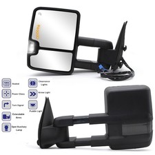 Pair Towing Mirrors Fit 2004-05 Chevy Silverado 1500-3500 Power Heat Signal Pair Towing Mirrors Fit 2004-05 Chevy Silverado 1500-3500 Power Heat Signal