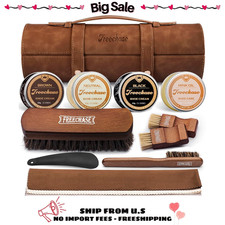 13 PC Shoe Shine Kit, Leather Boot Care, Shoe Care Kit As Anniversary Gift