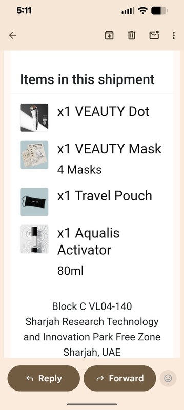 VEAUTY DOT brand new with Mask Sheet Set X4, Travel Pouch & Aqualis Activator 80