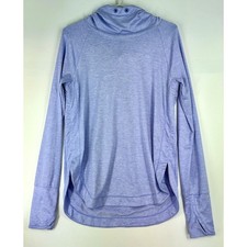 Athleta Hooded Running Performance Top Size XS Lavender Thumbhole High Low