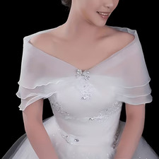 Women's Lace Wedding Shawl Bridal Capelet Bolero Wrap Bridesmaid Party Cover Up