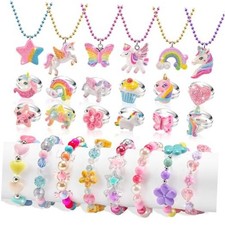 Kids Jewelry for Girls 4-6, Little Girls Play Jewelry Set for Toddlers Age 3-5