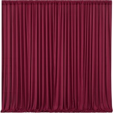 4 PCS Burgundy Backdrop Curtains Wrinkle Free Polyester Party Drape 16x10 Ft