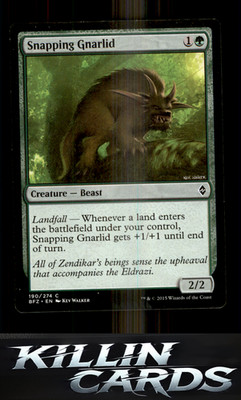 Snapping Gnarlid 190 Magic C Battle for Zendikar Card NM