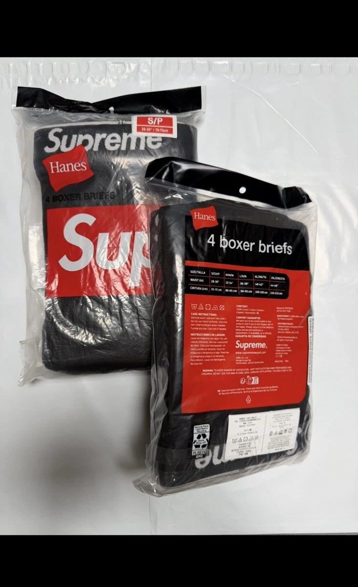 XXL 2枚 Supreme®︎ Hanes®︎Boxer Briefs Black Supreme Men's Black Boxer Brief for sale | eBay