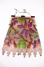 1920S WHITING DAVIS ART DECO FLOWER FINE MESH HANDBAG PURSE