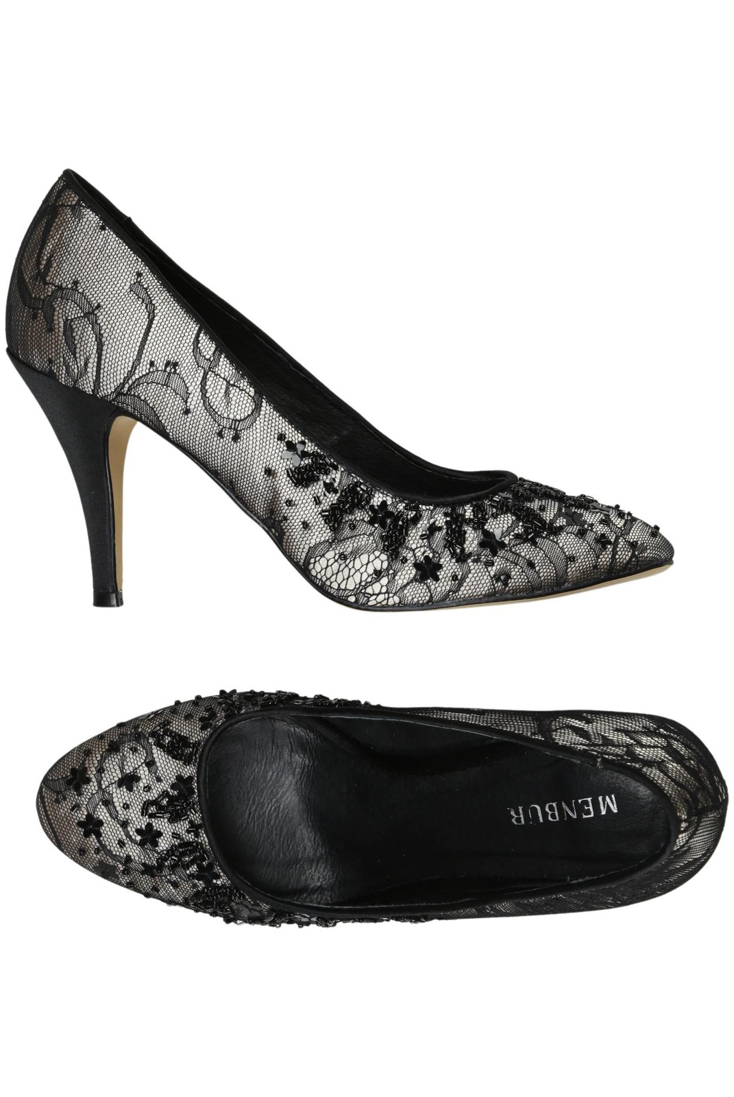 MENBUR Pumps Damen High Heels Stiletto Peep Toes Gr. EU 38 Grau #lr4ii8t