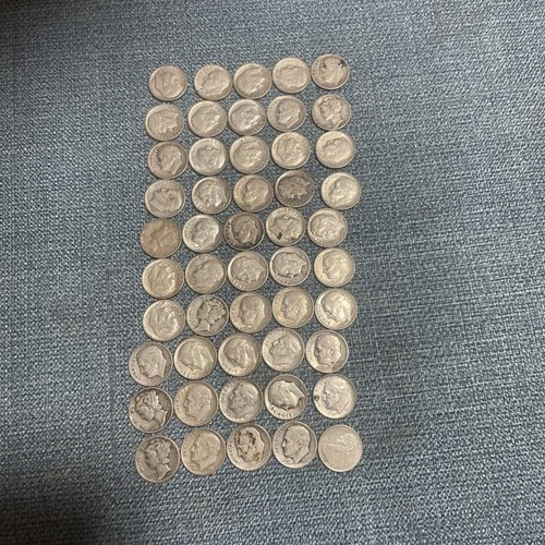 90% Silver Dimes Set Of 50 Prior  1964