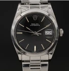 Rolex Oysterdate Precision Black Dial 34mm Steel Watch Ref 6694