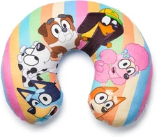 Jay Franco Bluey Kids Travel Neck Pillow - Soft Polyester Multi - 