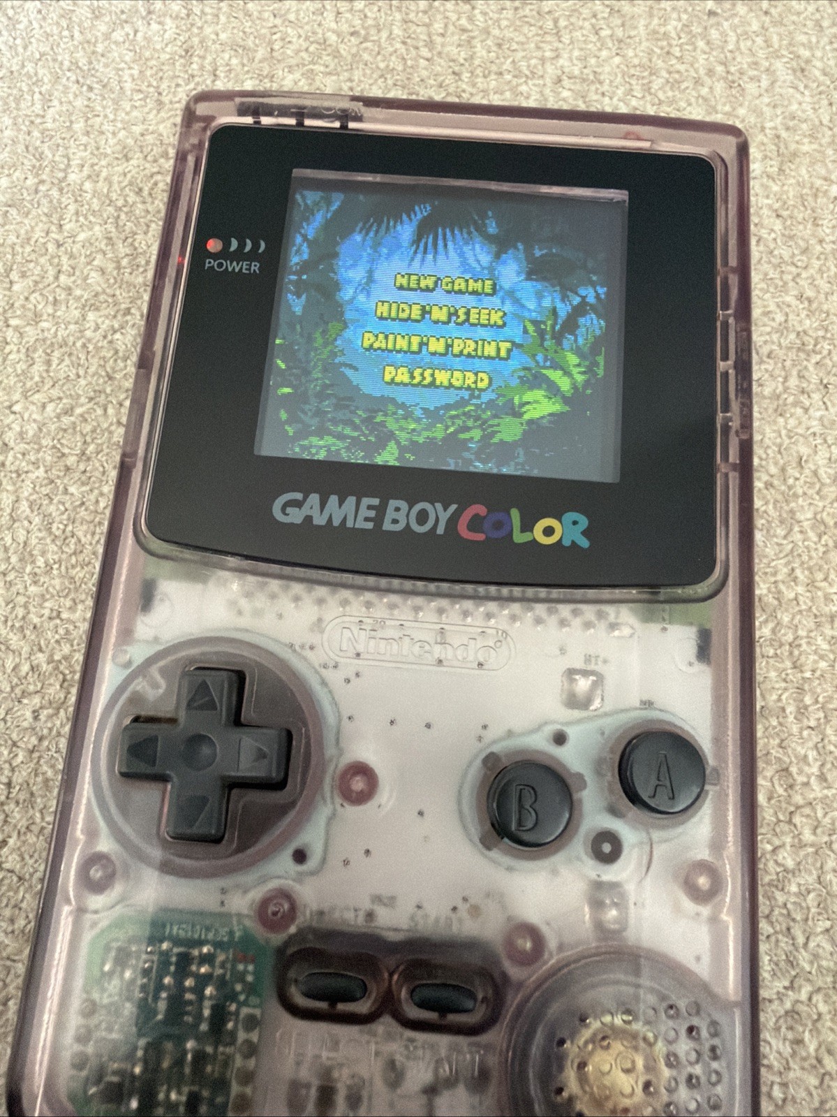 Nintendo Game Boy Color GBC IPS Mod Atomic Purple Nice Condition