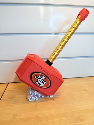 San Francisco 49ers Fan Thor Hammer with Display Rock 