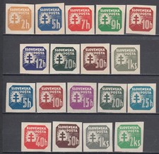 SLOVAKIA - 1939-1941 COMPLETE NEWSPAPER STAMPS Mi. 54-66 X+Y - **MNH**