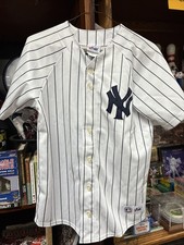DEREK JETER New York Yankees Jersey Majestic Size L Youth FC117-1Q5443